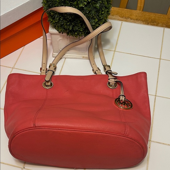 Michael Kors Coral Leather Tote - Picture 7 of 7